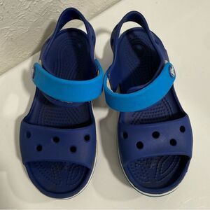 Crocs Crocband Blue Kids Sporty Sandals Size 11C VGUC